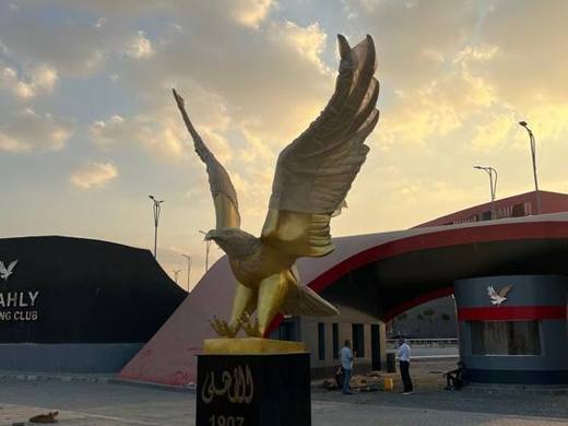 Golden eagle sculpture