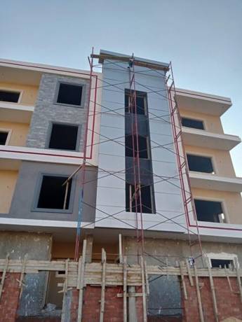 Cladding works on site