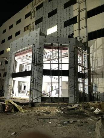 Mall facade cladding